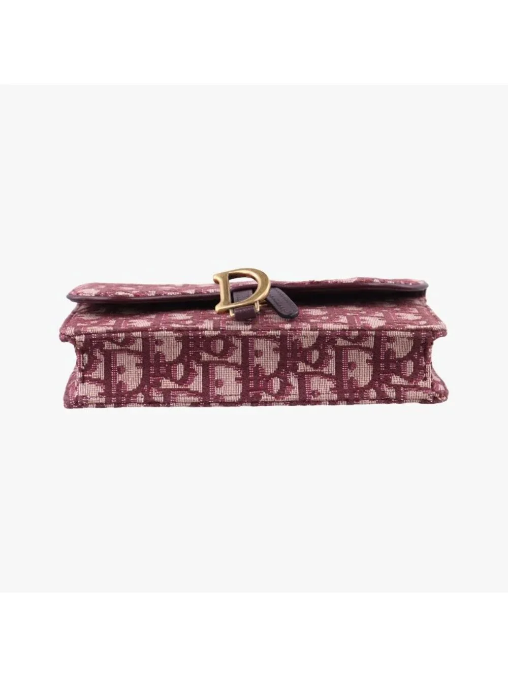 Dior Saddle Red Jacquard Shoulder Bag